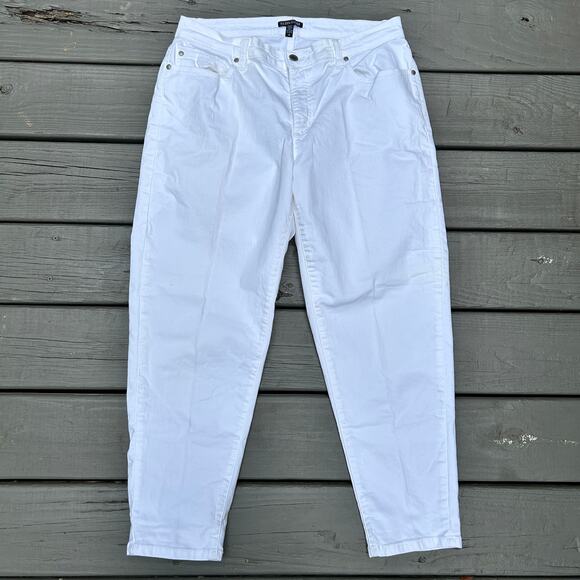 Eileen Fisher System White Jeans Slim Ankle Denim Size 12 - Picture 2 of 9